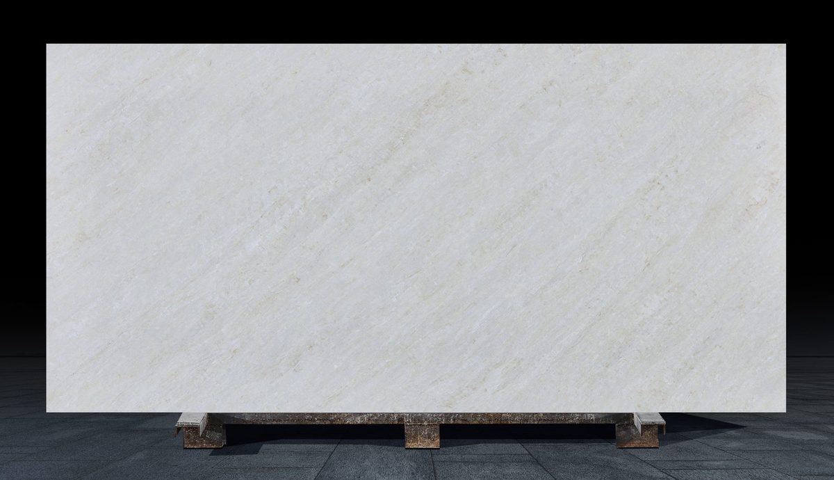 Carrara Candore quartz slab, CN8001